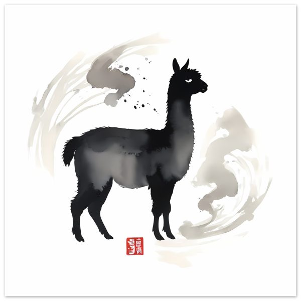 Elevate Your Space: The Black Llama Print 6