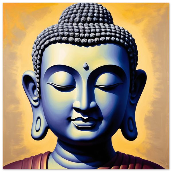 Serenity Canvas: Buddha Head Tranquility for Your Space 4