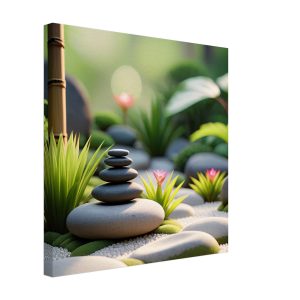 Zen Garden Balance: Tranquility on Canvas
