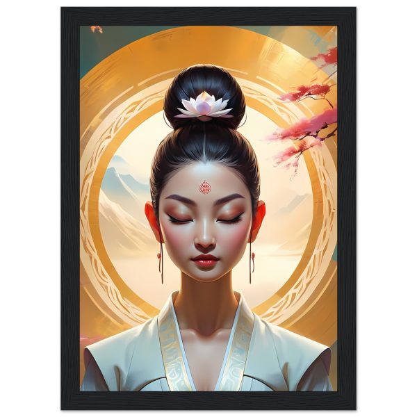 Woman Buddhist Meditating Canvas: A Visual Journey to Enlightenment 9