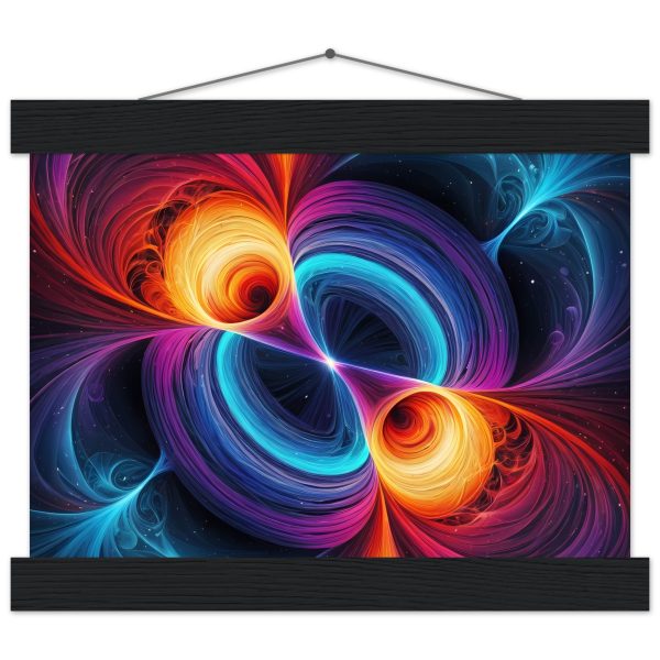 Harmony in Motion: Yin and Yang Symphony Poster with Vintage Hangers 4