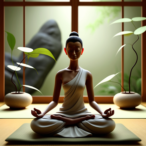 Visual representation of a Zen meditation session.