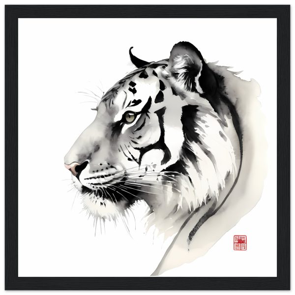 The Tranquil Majesty of the Zen Tiger Print 2