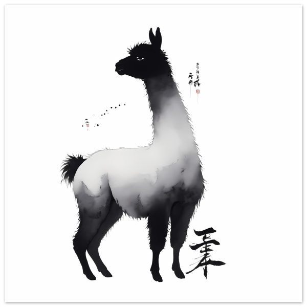 Unveiling Whimsical Elegance: The Llama in Japanese Artistry 5