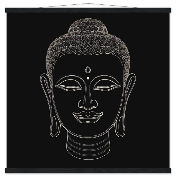 Monochrome Buddha Head Wall Art 12