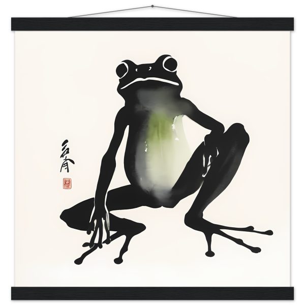 A Playful Symphony Unveiled in the Zen Frog Watercolor Print 17