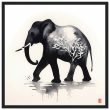 The Enchanting Black Elephant with White Tree Print 29