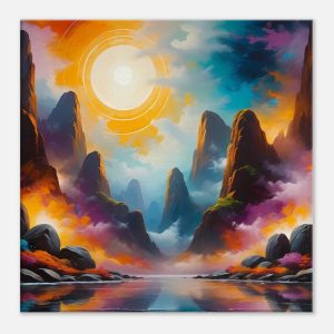 Majestic Mountain Sunset Canvas Print