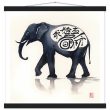Eternal Serenity: The Enigmatic Black Zen Elephant Print 40