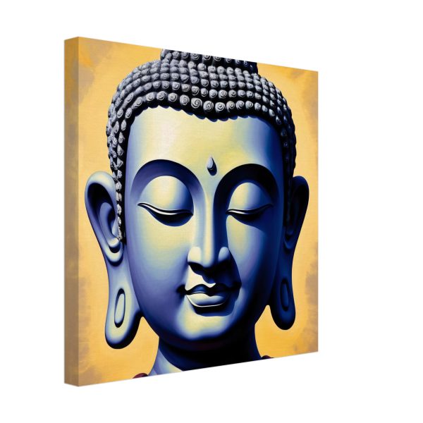 Serenity Canvas: Buddha Head Tranquility for Your Space 9