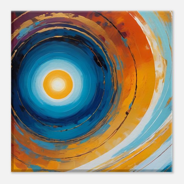 Tranquil Zen Oasis: Canvas Print with Circles of Serenity 4