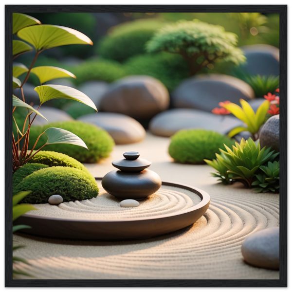 Zen Garden Serenity: Framed Poster Elegance 3