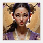Cherry Blossom Empress: A Regal Zen Portrait 6