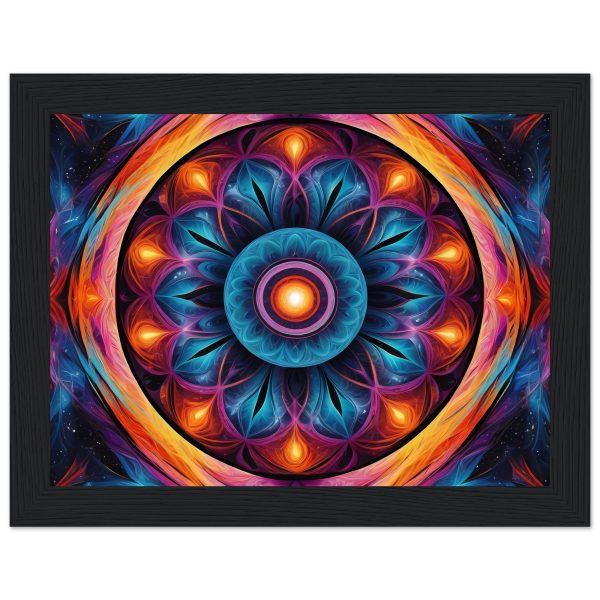 Zen Radiance: Framed Mandala Poster for Tranquil Spaces 4