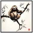 The Harmony of Zen Sloth in Japanese Ink Wash 27