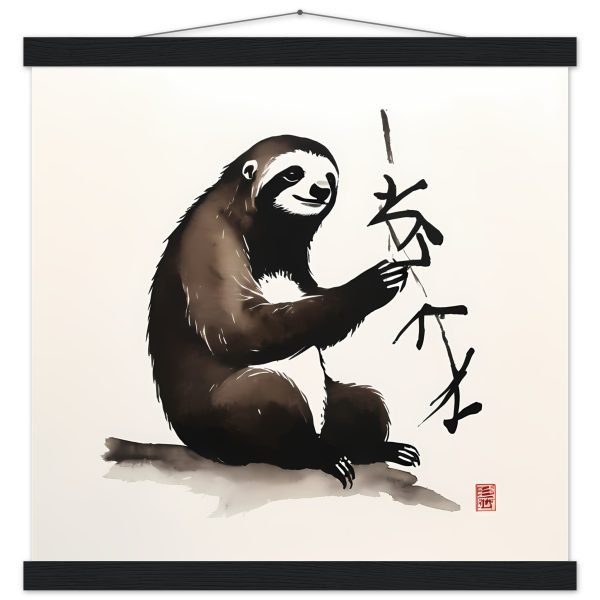 A Zen Sloth Print, A Minimalist Ode to Tranquility 8