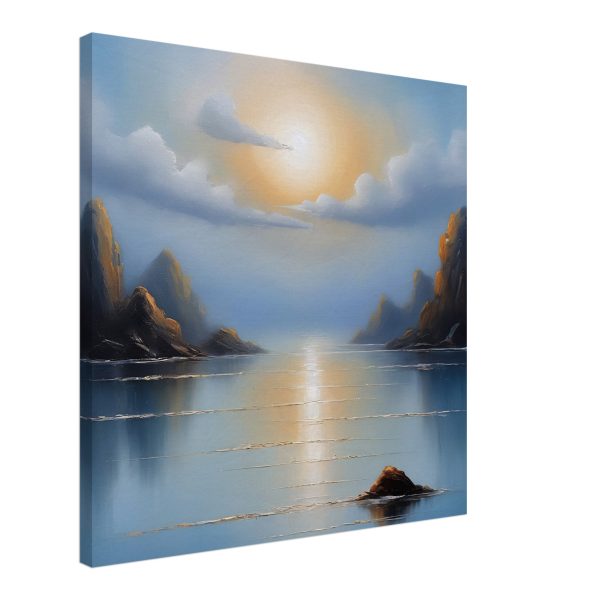 Serene Zen Beach Scene Oil Painting Print 9