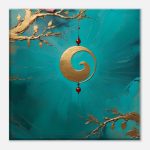 Harmony in Gold and Red: Canvas Art for Zen Living 7