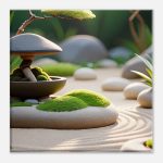 Zen Garden Harmony: Canvas Print for Tranquil Living 6