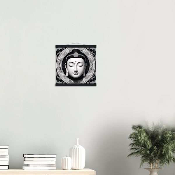 Elegance Unveiled: Zen Buddha Mask Canvas 3