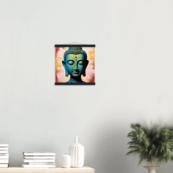 The Blue and Green Buddha Head Canvas 11