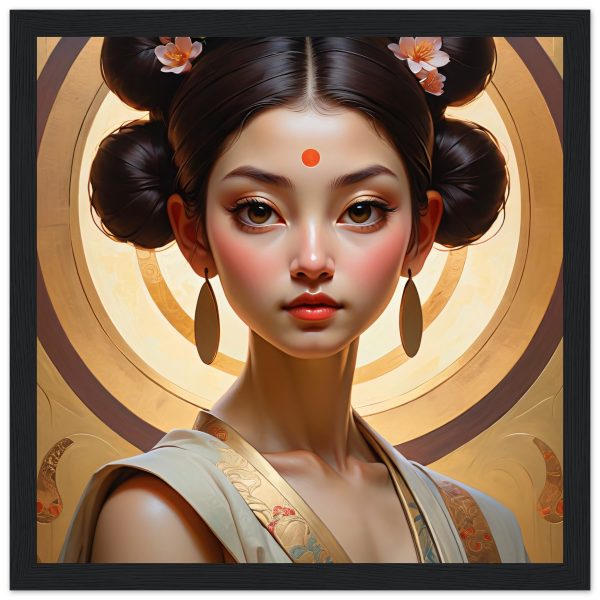 Elegant Geisha: Framed Poster of Timeless Sophistication 3