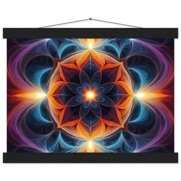 Spiral Serenity: Zen-Inspired Lotus Blossom Poster with Hanger 3