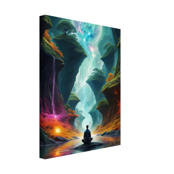 A Tranquil Journey in the Cosmic Oasis Canvas Print 2