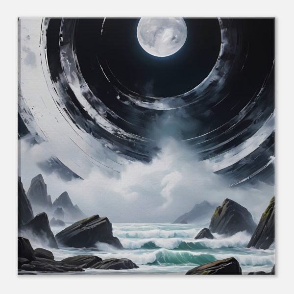 Celestial Tranquility – Moonlit Zen Canvas Art 2