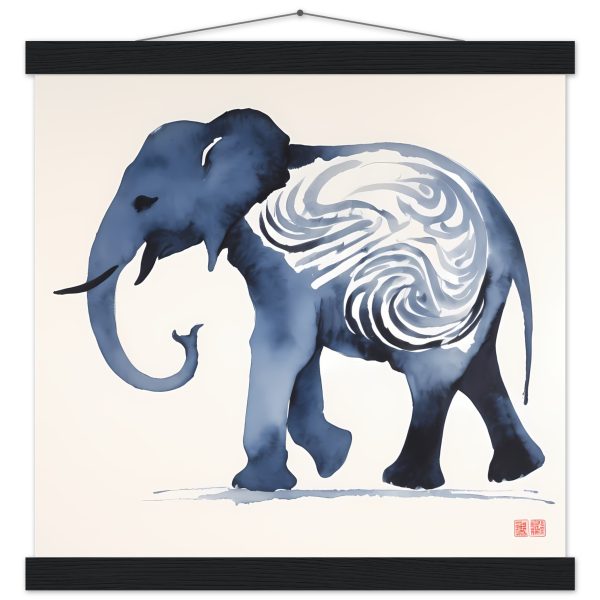 The Enigmatic Blue Zen Elephant Print 18