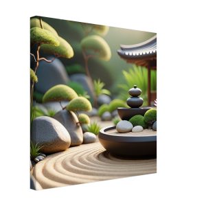 Zen Garden Harmony: Captivating Canvas Serenity