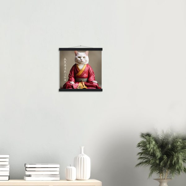 Zen Cat in Red Robes Wall art 3