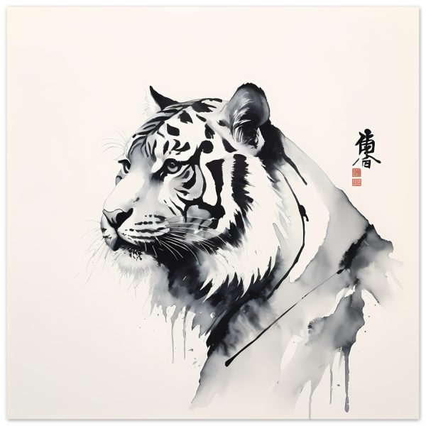 The Fusion of Tradition in the Zen Tiger Canvas 15