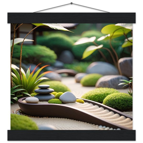 Tranquil Zen Garden Path: Premium Poster for Serenity 3