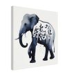 The Captivating Blue Zen Elephant Calligraphy Print 15
