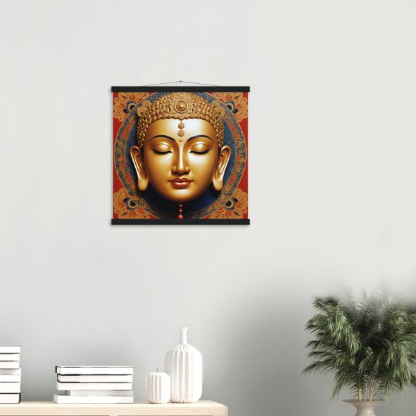 Golden Serenity: Zen Buddha Mask Poster 17