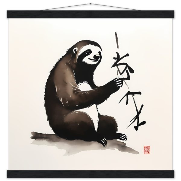 A Zen Sloth Print, A Minimalist Ode to Tranquility 17