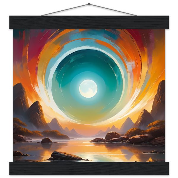 Ethereal Gateway to Zen: Surreal Poster with Hanger 3