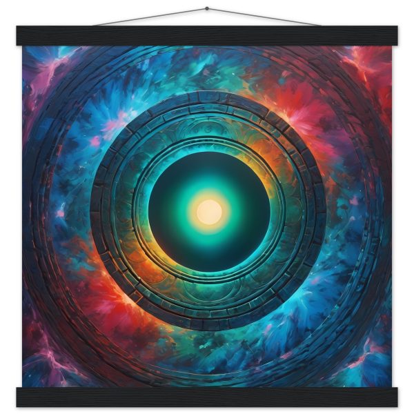 Cosmic Gateway: Abstract Zen Poster with Magnetic Hanger”  Description: