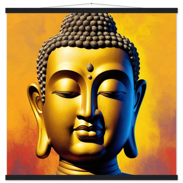 Zen Fusion: Buddha Head Elegance for Vibrant Spaces 13
