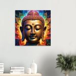 Zen Radiance: Buddha’s Aura, Kaleidoscopic Tranquility.