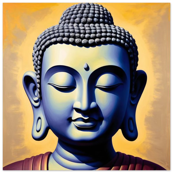 Serenity Canvas: Buddha Head Tranquility for Your Space 12