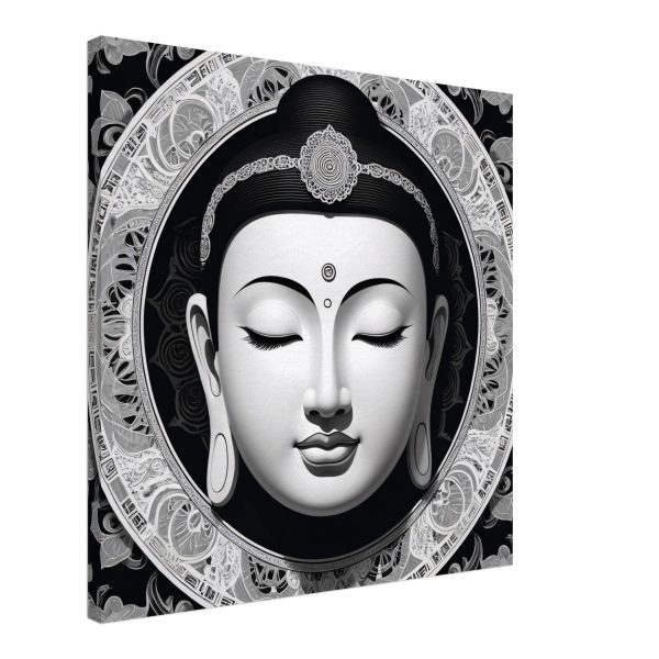 Elegance Unveiled: Zen Buddha Mask Canvas 5