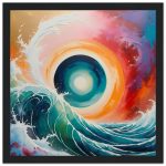 Oceanic Whirlwind – Abstract Zen Framed Poster 5