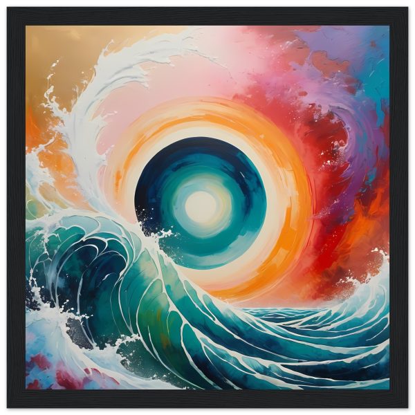 Oceanic Whirlwind – Abstract Zen Framed Poster 2