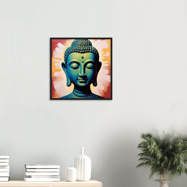 The Blue and Green Buddha Head Canvas 8