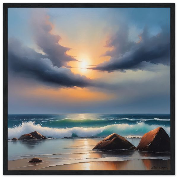 Nature’s Symphony: A Sunset Beach Canvas 9