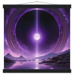 Mystical Portal Purple Landscape Art Poster 6