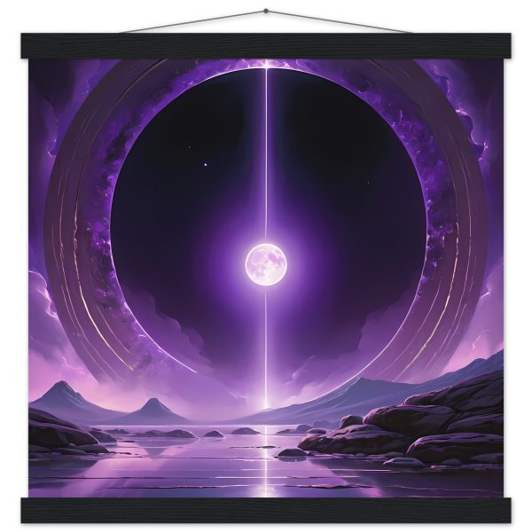Mystical Portal Purple Landscape Art Poster 2