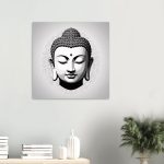 Harmonious Zen: Buddha Mask Poster Elegance